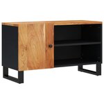 vidaXL Meuble TV 80x33x46 cm bois d'acacia solide et d'ingénierie