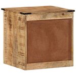 vidaXL Table de chevet 45x40x45 cm bois de manguier massif