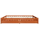 vidaXL Cadre de lit Cire marron 180 x 200 cm Bois de Pin Massif