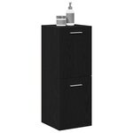 vidaXL Cabinet de salle de bain avec porte Chêne noir 30 x 30 x 80 cm