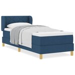 Lit à ressort vidaXL avec matelas - Bleu - 80x200 cm - Tissu