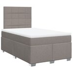 vidaXL Sommier à lattes de lit avec matelas Taupe 120x200 cm Tissu