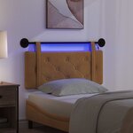 vidaXL Tête de lit suspendue Avec lumière LED Marron Velours