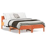vidaXL Cadre de lit sans matelas cire marron 120x190cm bois pin massif