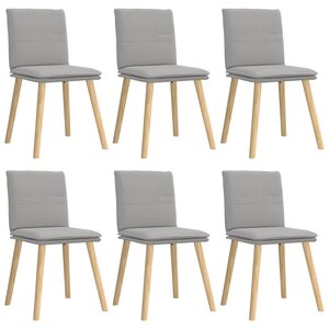 vidaXL Chaises à manger lot de 6 gris nuage tissu