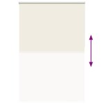 vidaXL Store enrouleur occultant blanc cassé 155x230 cm largeur tissu