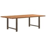 vidaXL Table à manger marron clair bois de chêne massif rectangulaire