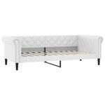vidaXL Lit de jour avec lit gigogne blanc 90x200 cm similicuir