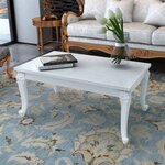 vidaXL Table basse blanc brillant 100x50x42 cm bois d'ingénierie