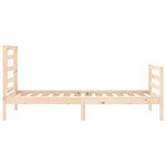 vidaXL Cadre de lit avec tête de lit 90x200 cm bois massif