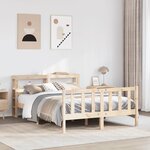 vidaXL Cadre de lit sans matelas 160x200 cm bois massif de pin