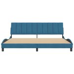vidaXL Cadre de lit sans matelas bleu 200x200 cm velours