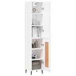 vidaXL Buffet haut Blanc 34 5x34x180 cm Bois d'ingénierie