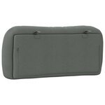 vidaXL Coussin de tête de lit Hvar gris foncé 90 cm tissu