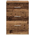 vidaXL Table de chevet vieux bois 38x35x55 cm bois d'ingénierie