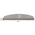 vidaXL Tapis d'escalier auto-adhésifs 15 pièces 80 x 24 5 x 3 5 cm