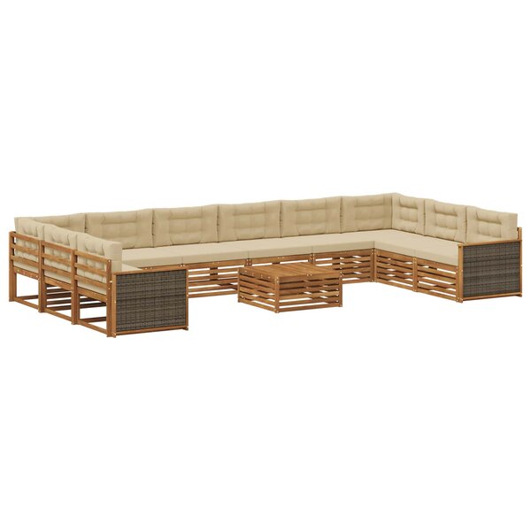 vidaXL Ensembles de canapés 11 pc Bois d'Acacia Massif