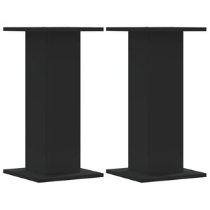 vidaXL Supports pour plantes 2 Pièces noir 30x30x60 cm bois d'ingénierie