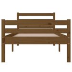 vidaXL Cadre de lit sans matelas marron miel bois massif 75x190 cm
