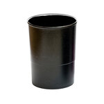 Pot a crayons q-connect plastique hauteur 100mm diamètre 75mm coloris noir opaque
