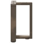 vidaXL Pieds de table basse en T  2 pièces  noir  28 x 25 x (42-43) cm  acier