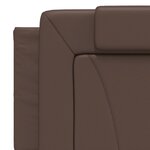 vidaXL Coussin de tête de lit Viana marron 160 cm similicuir