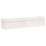 vidaXL Jardinière blanc 150x31x31 cm bois massif de pin