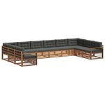 vidaXL Ensembles de canapés 11 pc Naturel et Anthracite
