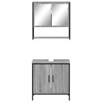 vidaXL Ensemble de meubles de salle de bain 2 Pièces Sonoma gris