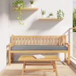 vidaXL Coussin de palette pour banc gris 200x40x8 cm en tissu Oxford