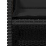 vidaXL Chaises de jardin lot de 4 avec coussins noir résine tressée