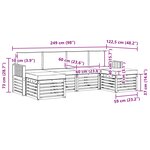 vidaXL Ensemble de canapés d'extérieur 6 pc Naturel et Beige