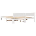 vidaXL Cadre de lit Blanc 180 x 200 cm Bois de pin massif