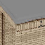 vidaXL Ensemble de salle à manger pour jardin 3 Pièces Beige Poly rotin