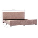 vidaXL Cadre de lit sans matelas Rose Velours 180x200 cm