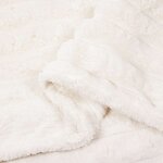 vidaXL Jeté Crème 240 x 220 cm Toison