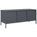 vidaXL Meuble TV anthracite 101 5x39x43 5 cm acier laminé à froid