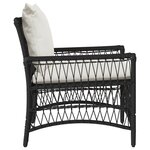 vidaXL Chaise de jardin avec coussins noire 60x70x78 cm en osier