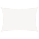vidaXL Voile d'ombrage 160 g/m² Blanc 5x7 m PEHD