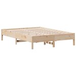 vidaXL Lit bibliothèque sans matelas 120x190 cm bois de pin massif