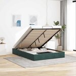 vidaXL Cadre de lit ottoman sans matelas vert foncé 140x200 cm velours