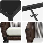 vidaXL Ensemble de salle à manger pour jardin 5 Pièces Marron Poly rotin