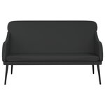 Banc banquette 110 x 76 x 80 cm synthétique noir 02_0010637