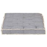 vidaXL Coussin de canapé palette Anthracite 120x80x10 cm