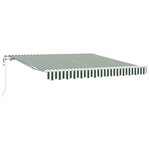 vidaXL Auvent rétractable électrique Vert et blanc 350 x 250 cm