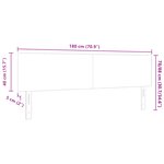 Tête de lit LED vidaXL Simple Design Vert Clair Gris 90 cm en Tissu Côtelé