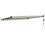 vidaXL Auvent rétractable automatique crème 4x3 m