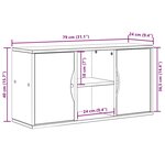 vidaXL Meuble TV ODDA 79x24x40 cm bois massif pin