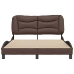 vidaXL Cadre de lit sans matelas Hvar marron 140x190 cm similicuir