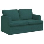 vidaXL Canapé 2 Pièces Vert foncé 144 x 80 x 85 cm tissu